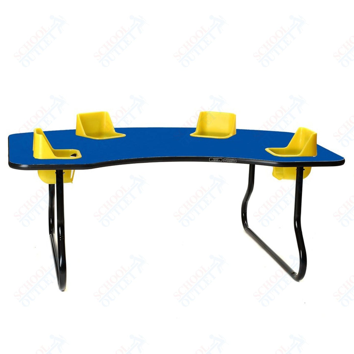 Four - Seat Toddler Table - Traditional (14" H) (Toddler Tables TOD - TT414) - SchoolOutlet