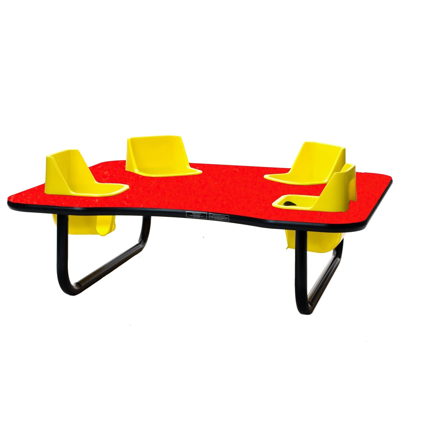 Four-Seat Kidney Toddler Table - Space Saver (14" H) (Toddler Tables TOD-TT414SS)