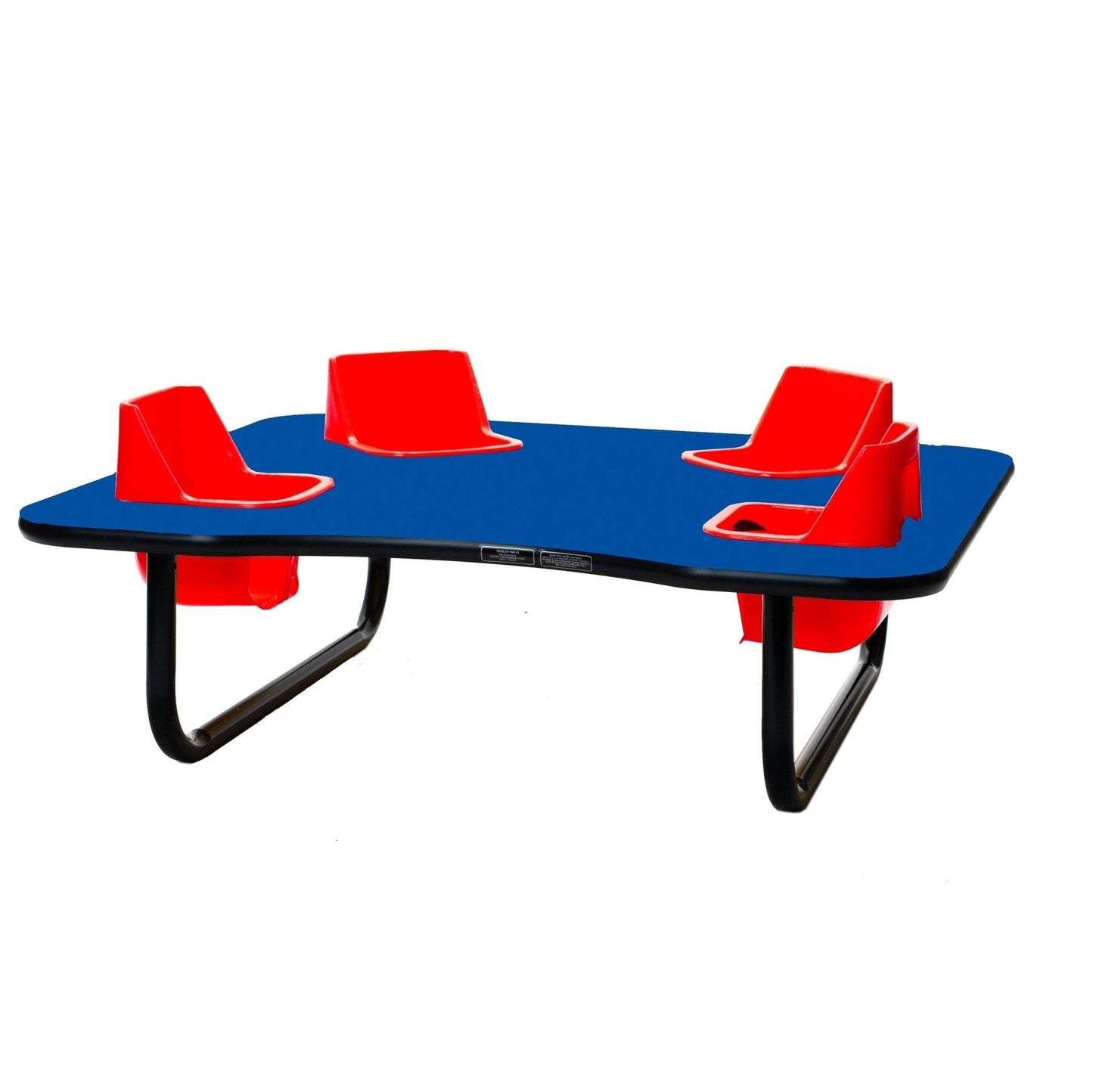 Four-Seat Kidney Toddler Table - Space Saver (14" H) (Toddler Tables TOD-TT414SS)