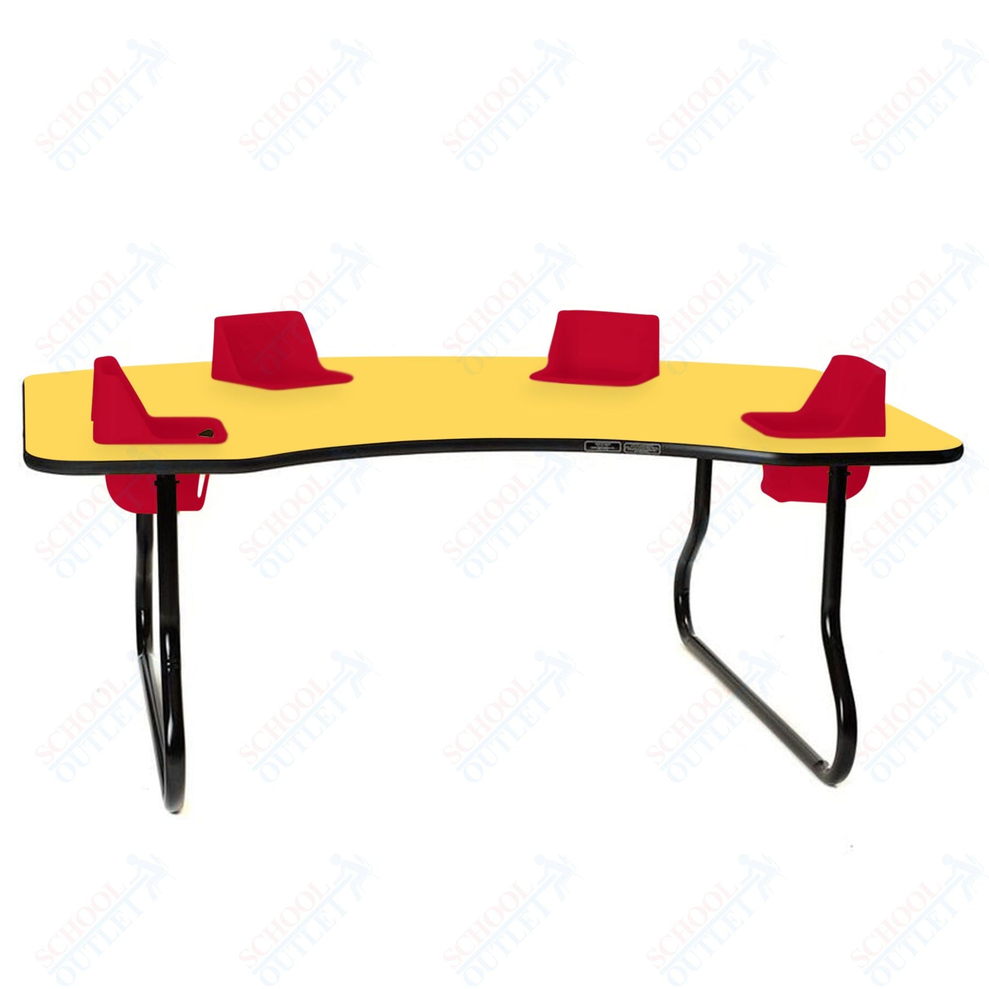 Four - Seat Toddler Table - Traditional (27" H) (Toddler Tables TOD - TT427) - SchoolOutlet