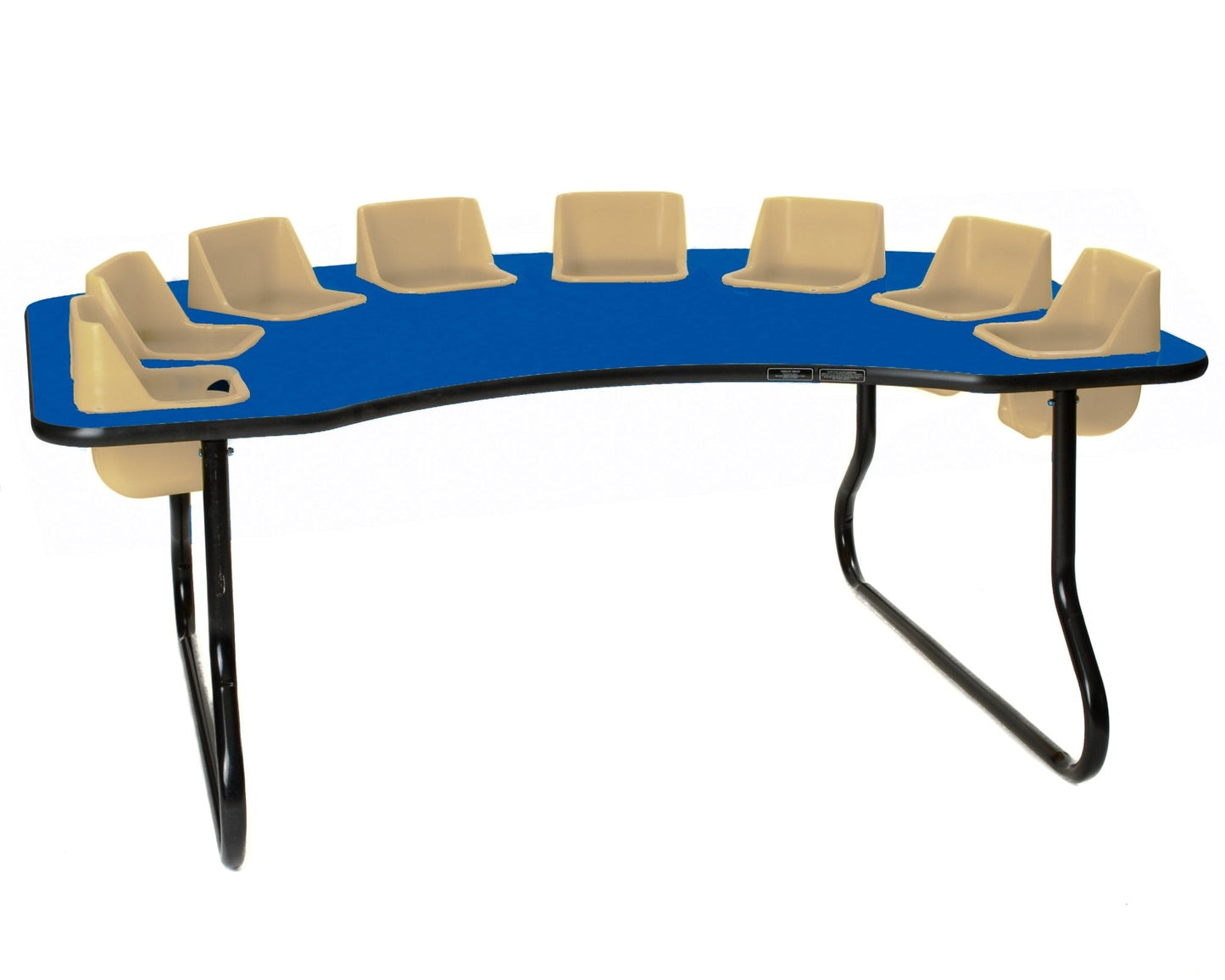 Eight-Seat Kidney Toddler Table (14" H) (Toddler Tables TOD-TT814)