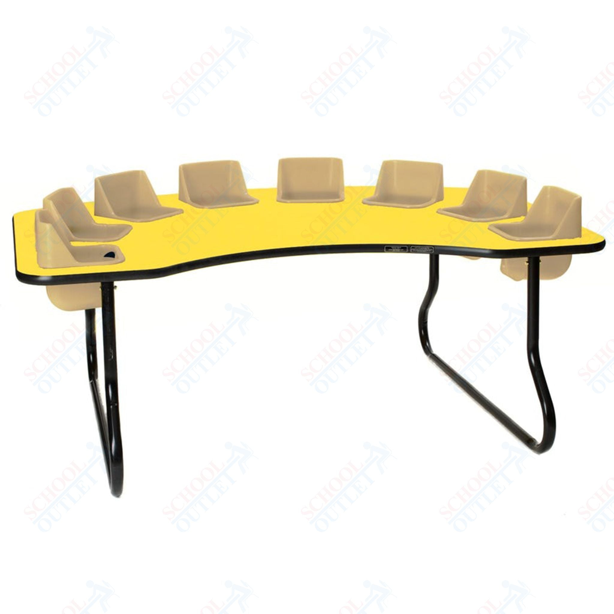 Eight Seat Kidney Toddler Table SchoolOutlet