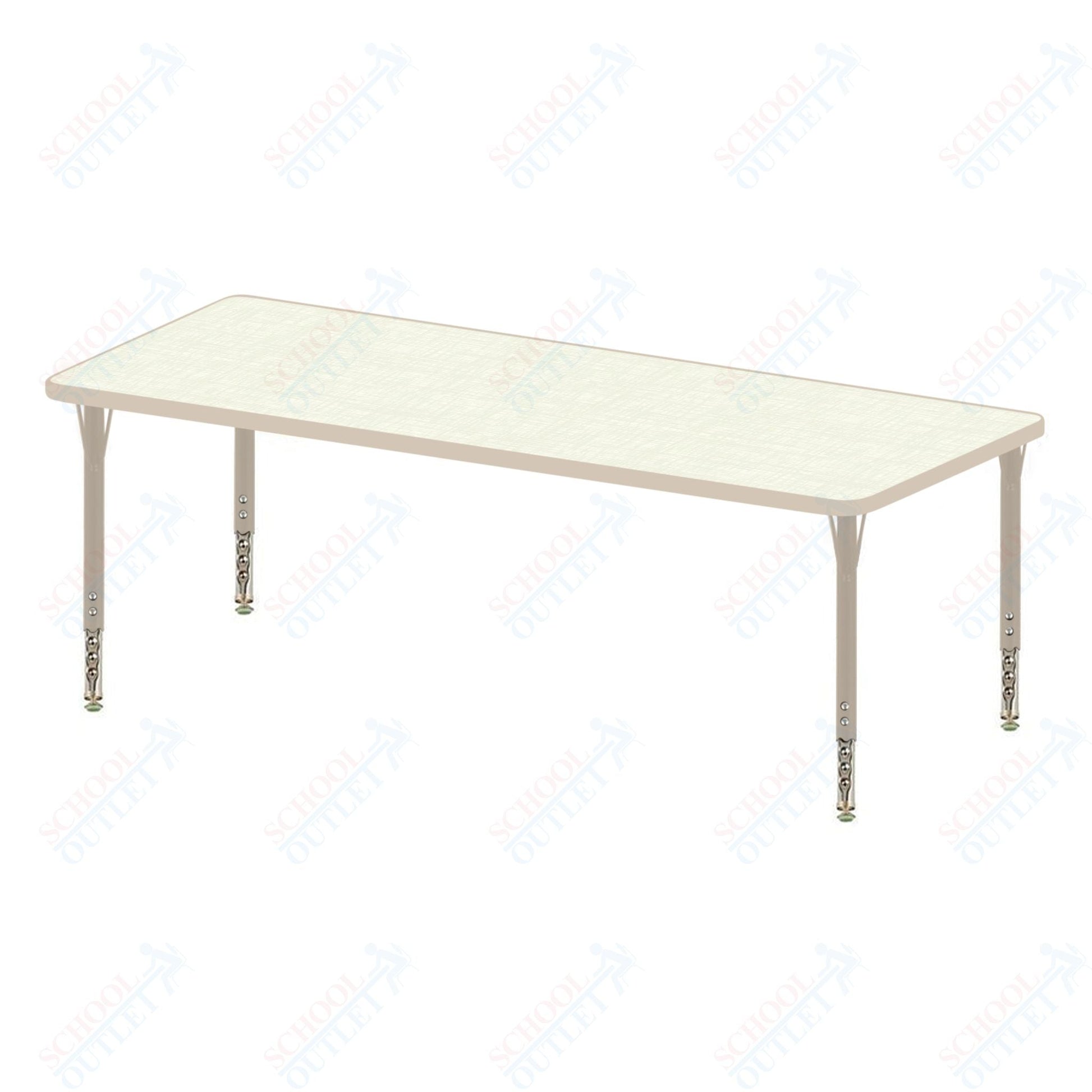 USA Capitol 24" x 48" Rectangle Activity Table Adjustable Height 23" - 31" (2448SE) - SchoolOutlet