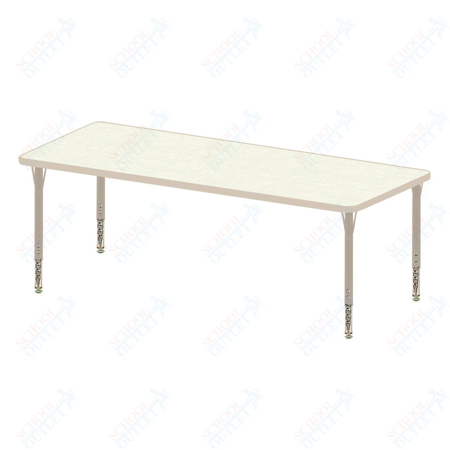 USA Capitol 24" x 60" Rectangle Activity Table Adjustable Height 23" - 31" (2460SE) - SchoolOutlet