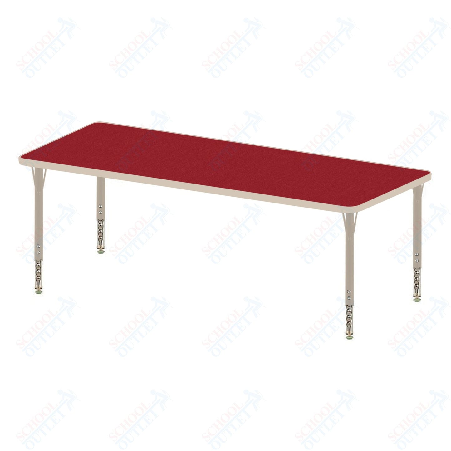 USA Capitol 24" x 72" Rectangle Activity Table Adjustable Height 23" - 31" (2472SE) - SchoolOutlet