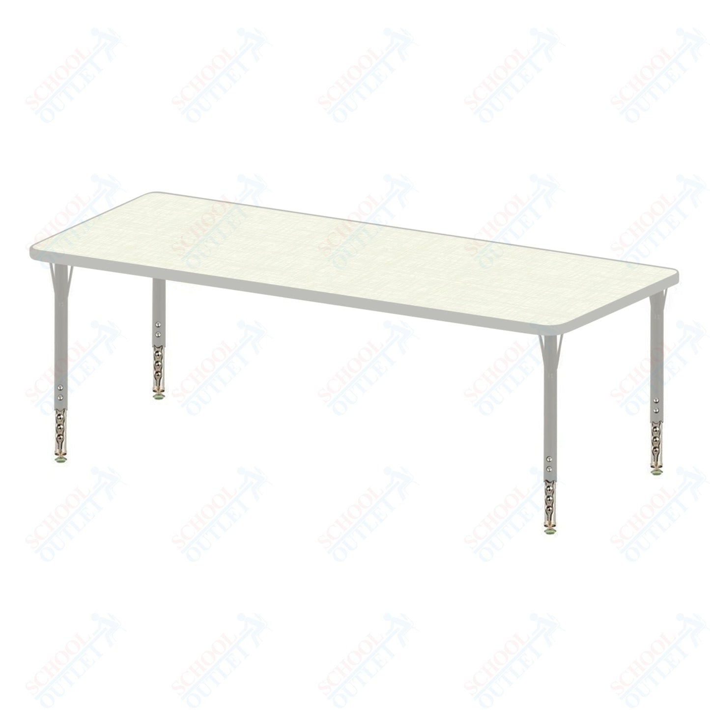 USA Capitol 24" x 72" Rectangle Activity Table Adjustable Height 23" - 31" (2472SE) - SchoolOutlet