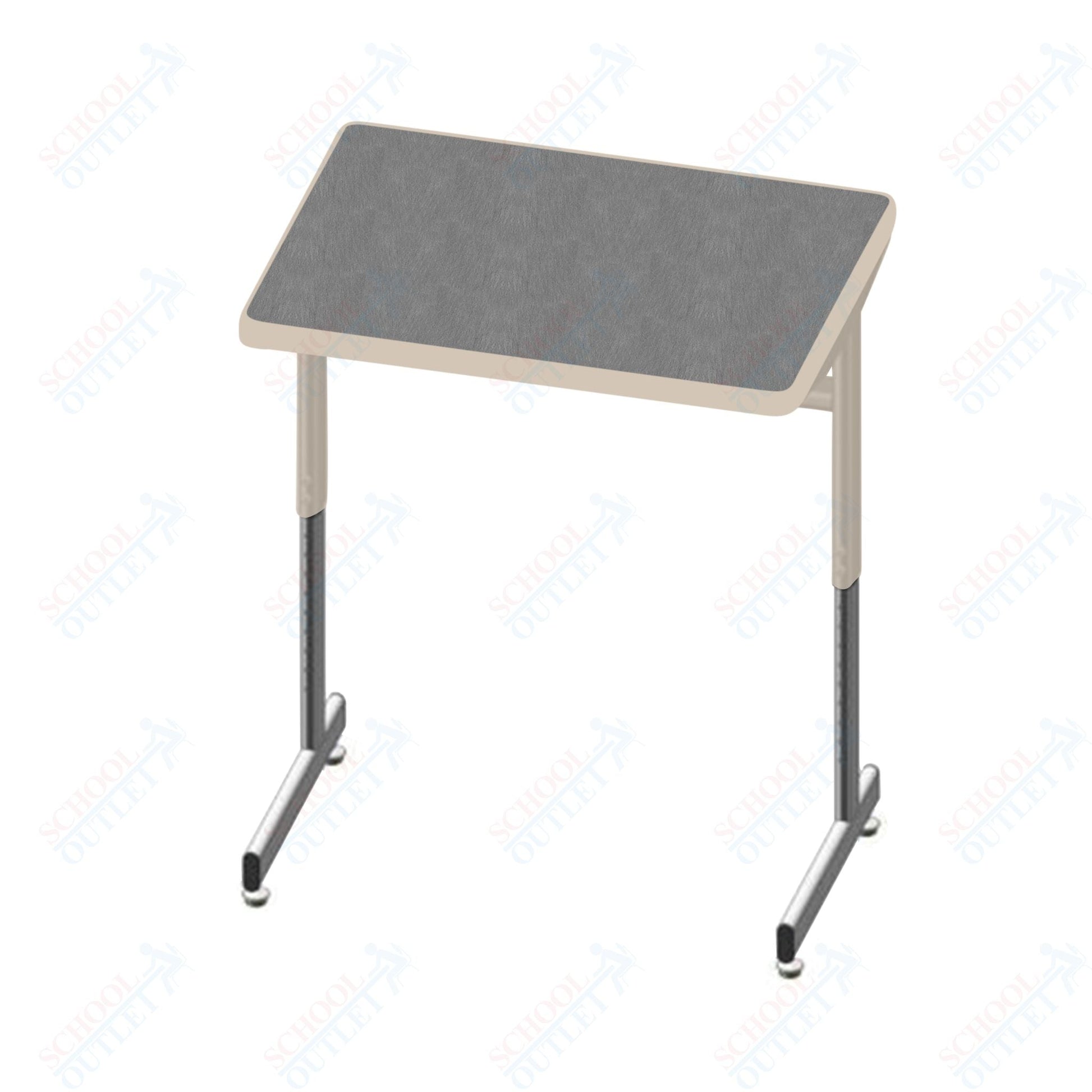 USA Capitol Access Student Desk Adjustable Height 22" - 30", Hard Plastic (300) - SchoolOutlet