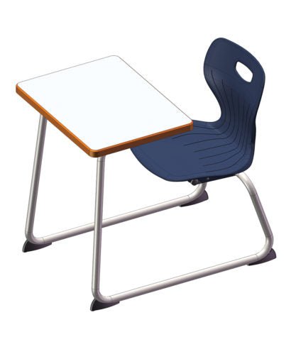 USA Capitol Euroflex 16" Seat Height Sled Combo Desks with HPL Top, no Bookrack (USC - 3006HPCL) - SchoolOutlet