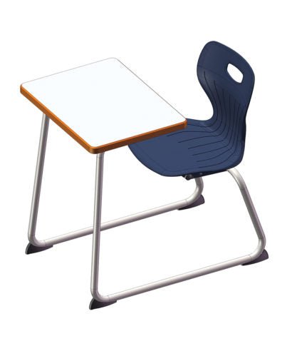 USA Capitol Euroflex 18" Seat Height Sled Combo Desks with Hard Palstic Top, no Bookrack (USC - 3008HP) - SchoolOutlet