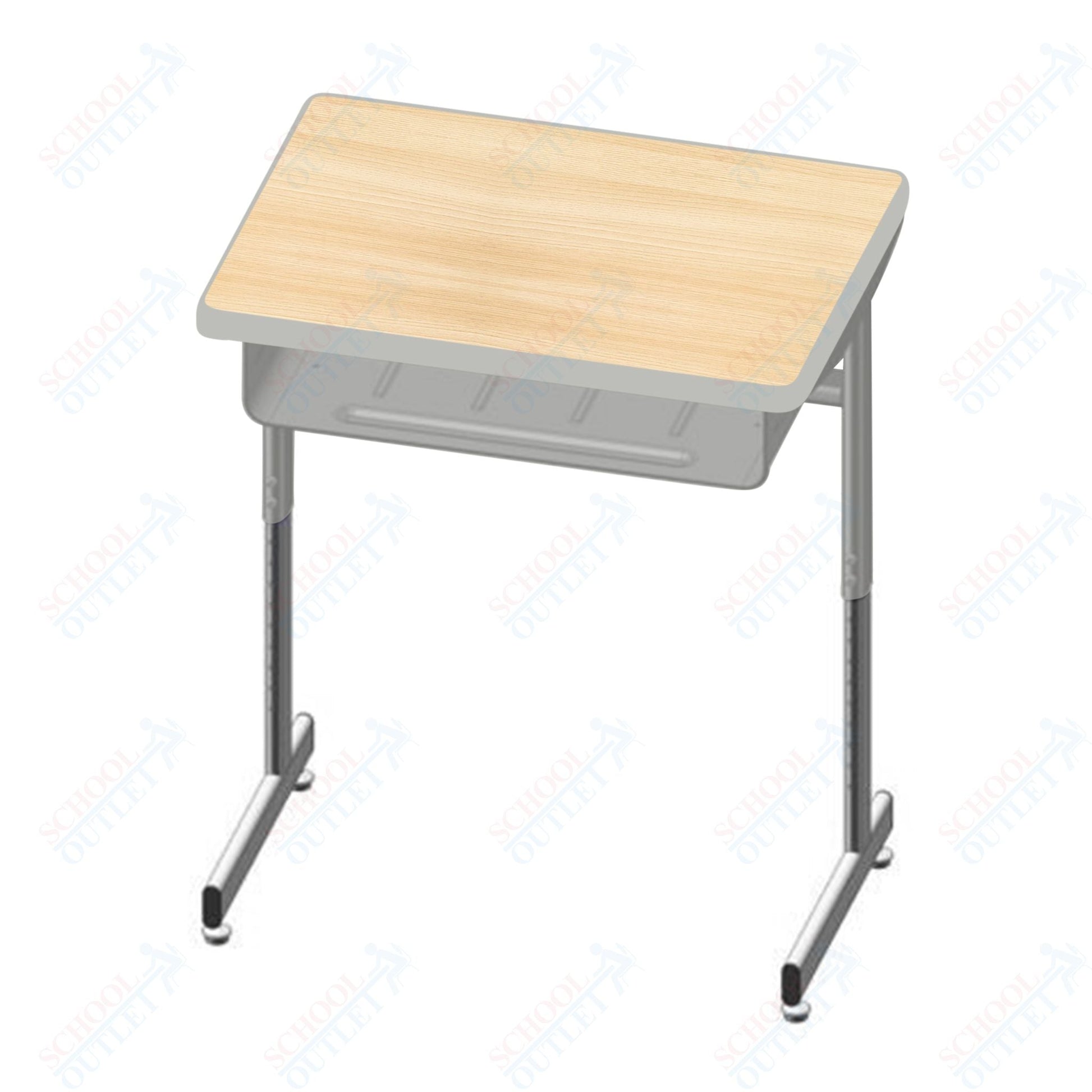 USA Capitol Access Student Desk Adjustable Height 22" - 30", Hard Plastic Top with Book Box (301) - SchoolOutlet