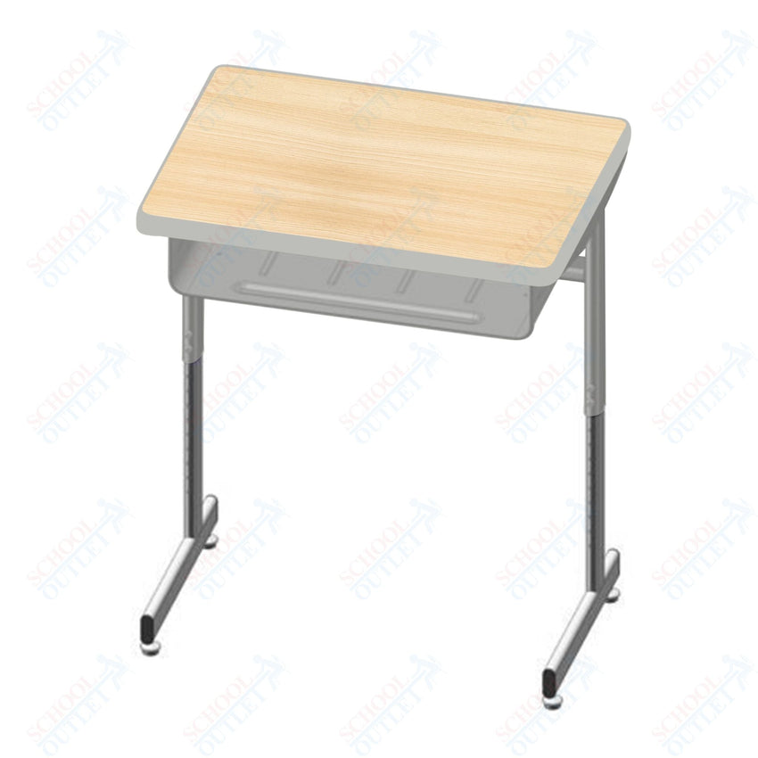 USA Capitol Access Student Desk Adjustable Height 22" - 30", Hard Plastic Top with Book Box (301) - SchoolOutlet