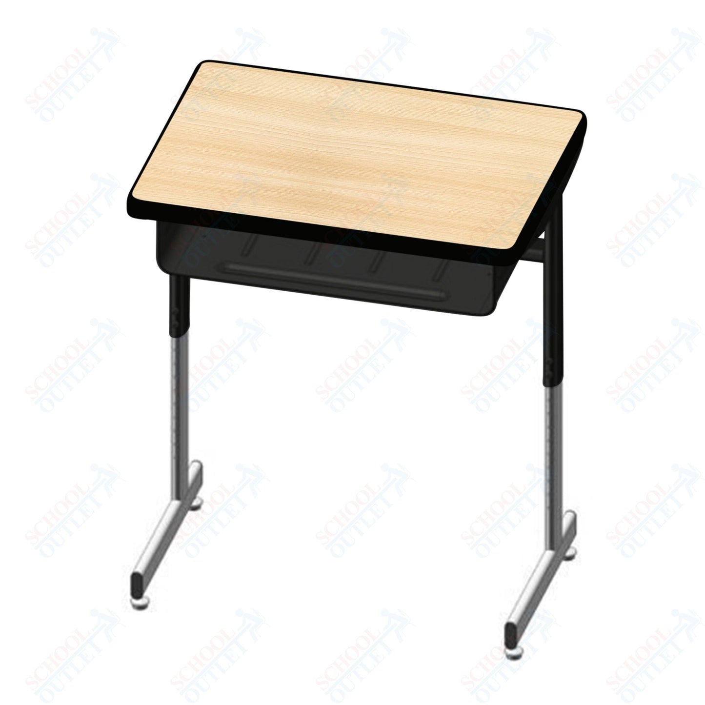 USA Capitol Access Student Desk Adjustable Height 22" - 30", Hard Plastic Top with Book Box (301) - SchoolOutlet