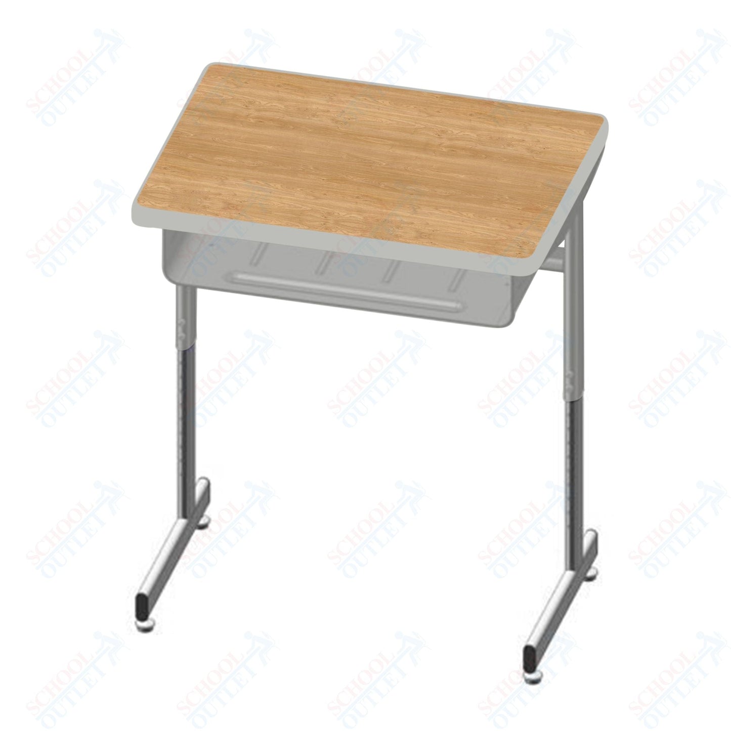 USA Capitol Access Student Desk Adjustable Height 22" - 30", Hard Plastic Top with Book Box (301) - SchoolOutlet