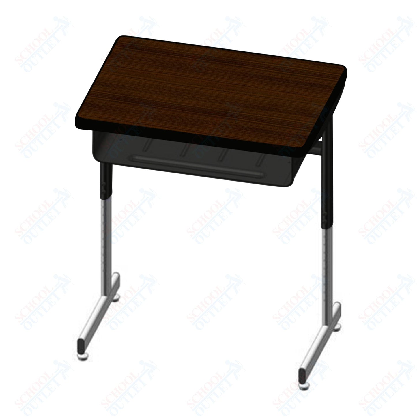 USA Capitol Access Student Desk Adjustable Height 22" - 30", Hard Plastic Top with Book Box (301) - SchoolOutlet