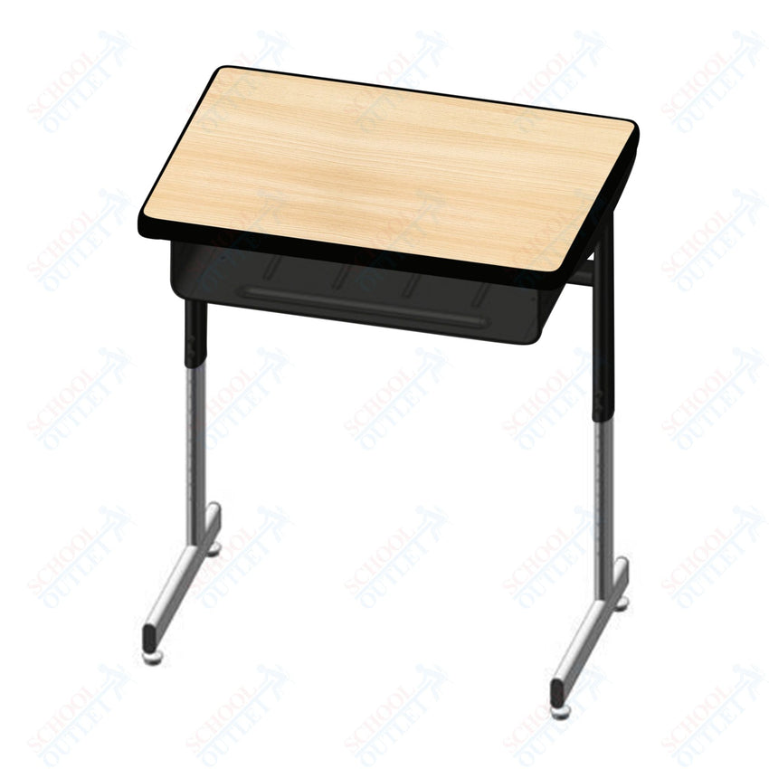 USA Capitol Access Student Desk Adjustable Height 22" - 30", Laminate Top w/ Sprayed Edge and Book Box (301SE) - SchoolOutlet