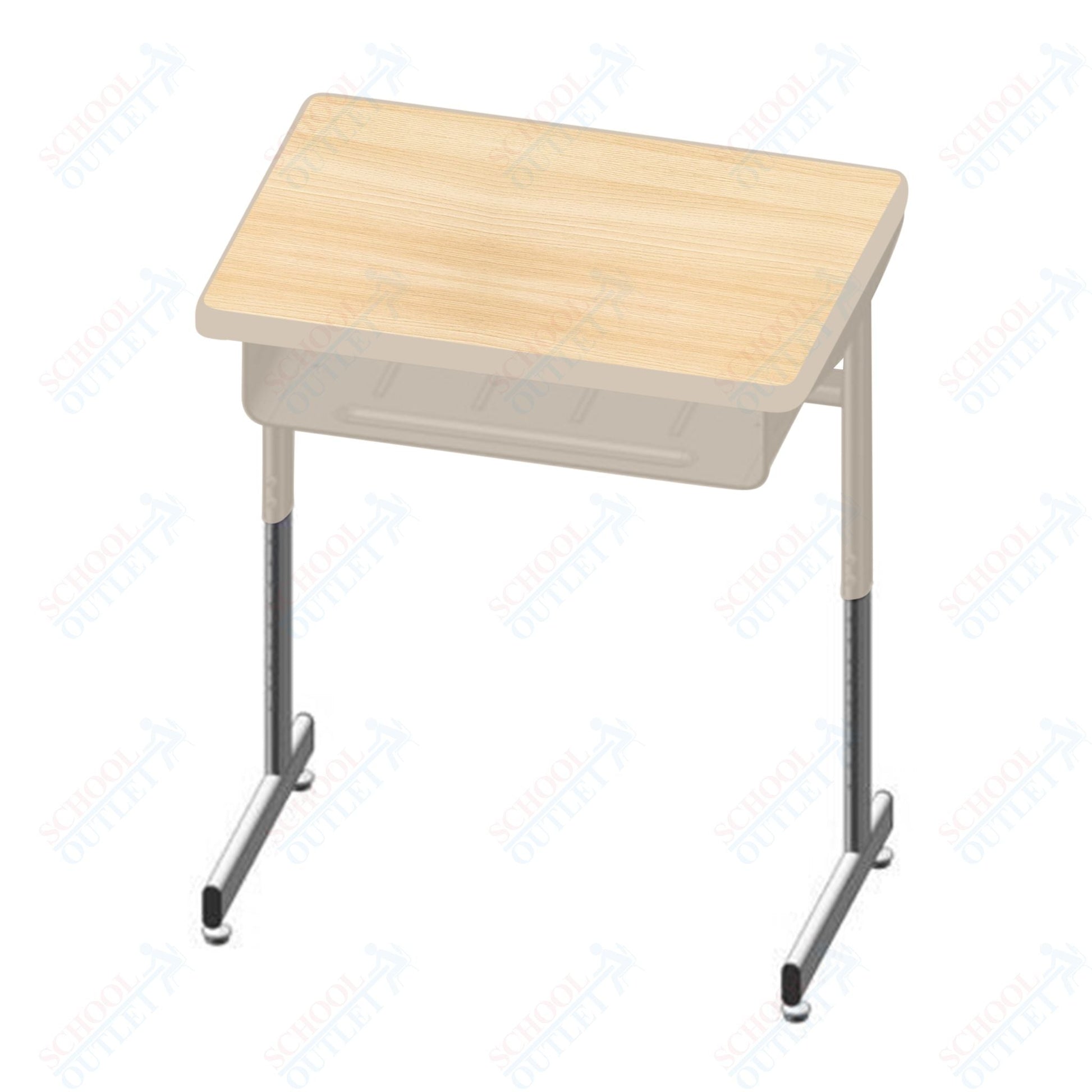 USA Capitol Access Student Desk Adjustable Height 22" - 30", Laminate Top w/ Sprayed Edge and Book Box (301SE) - SchoolOutlet