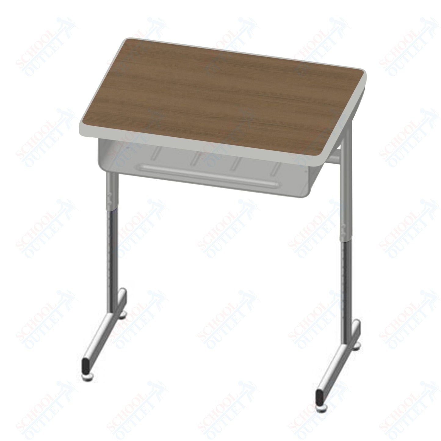 USA Capitol Access Student Desk Adjustable Height 22" - 30", Laminate Top w/ Sprayed Edge and Book Box (301SE) - SchoolOutlet