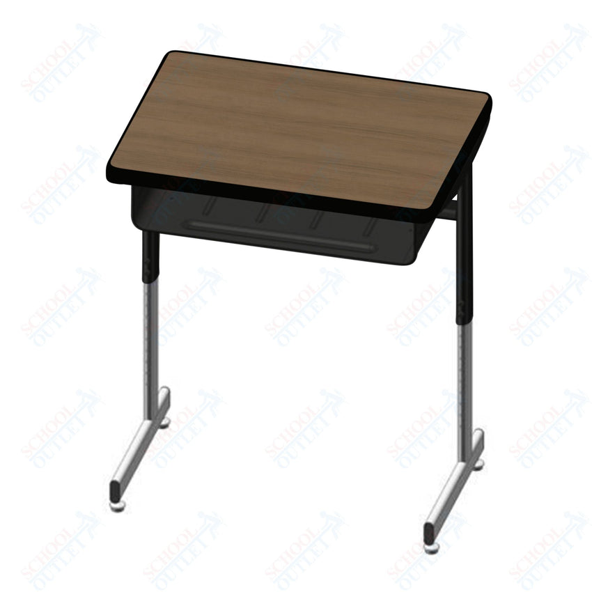 USA Capitol Access Student Desk Adjustable Height 22" - 30", Laminate Top w/ Sprayed Edge and Book Box (301SE) - SchoolOutlet