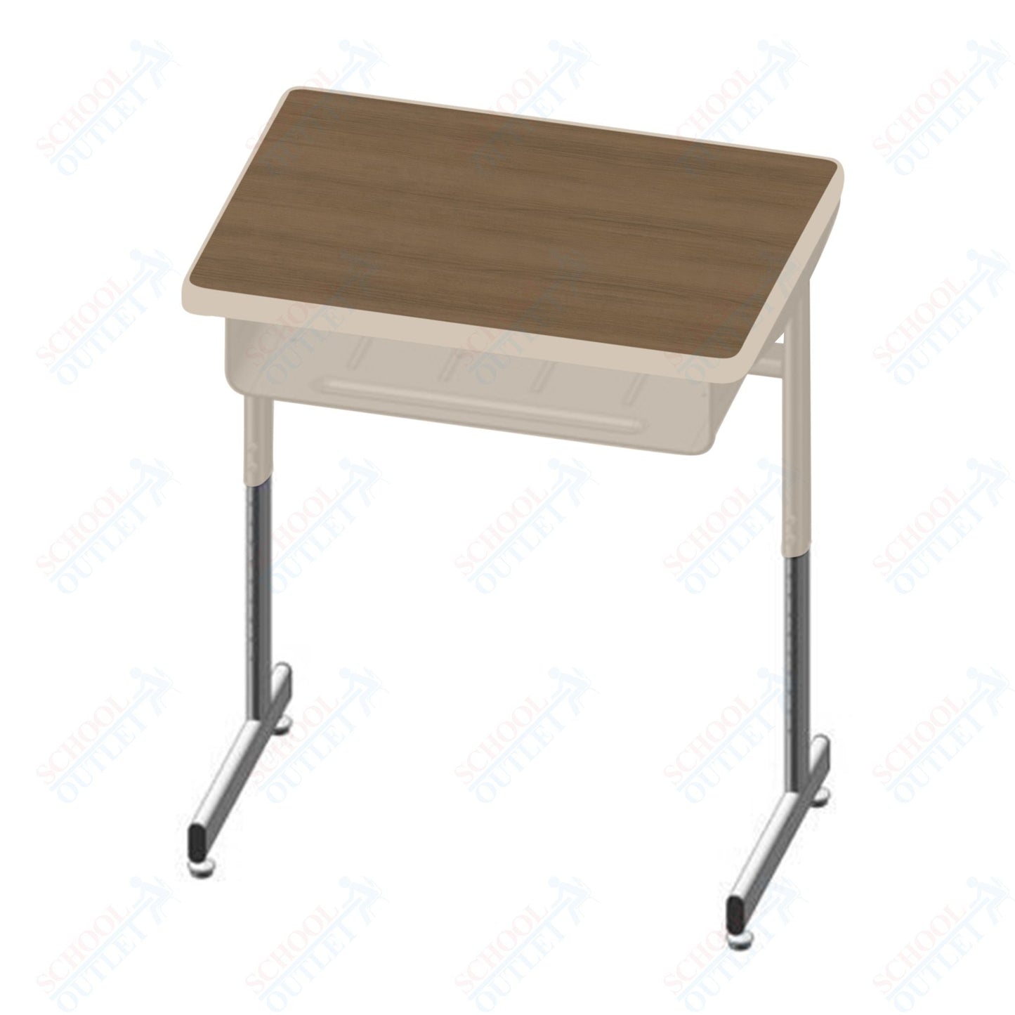 USA Capitol Access Student Desk Adjustable Height 22" - 30", Laminate Top w/ Sprayed Edge and Book Box (301SE) - SchoolOutlet