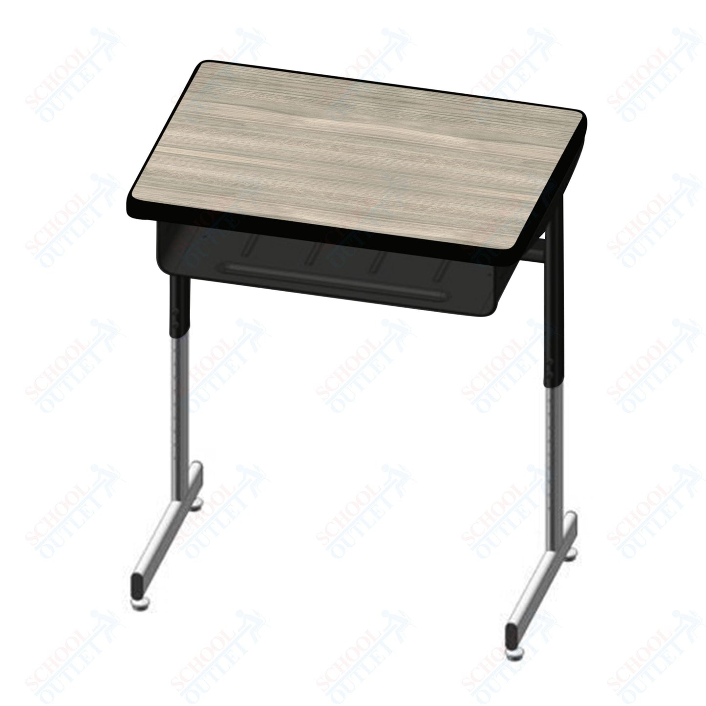 USA Capitol Access Student Desk Adjustable Height 22" - 30", Laminate Top w/ Sprayed Edge and Book Box (301SE) - SchoolOutlet