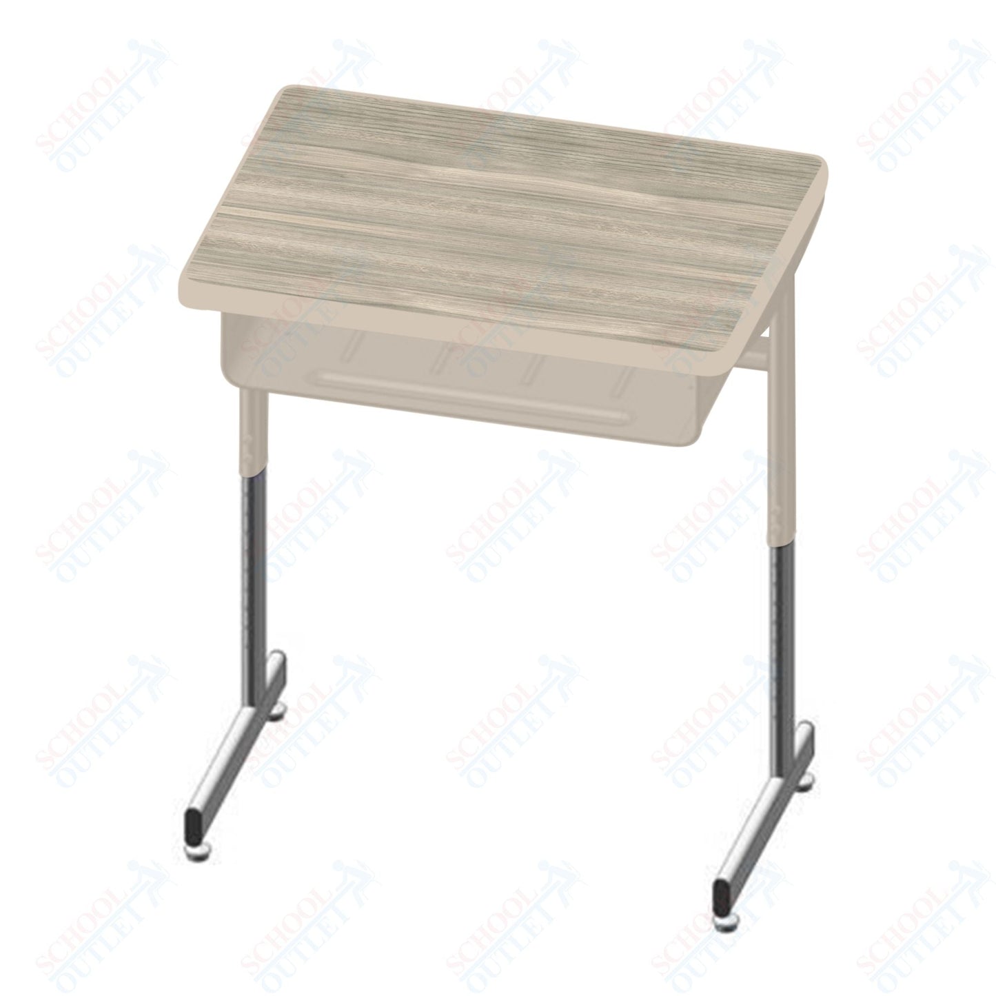 USA Capitol Access Student Desk Adjustable Height 22" - 30", Laminate Top w/ Sprayed Edge and Book Box (301SE) - SchoolOutlet