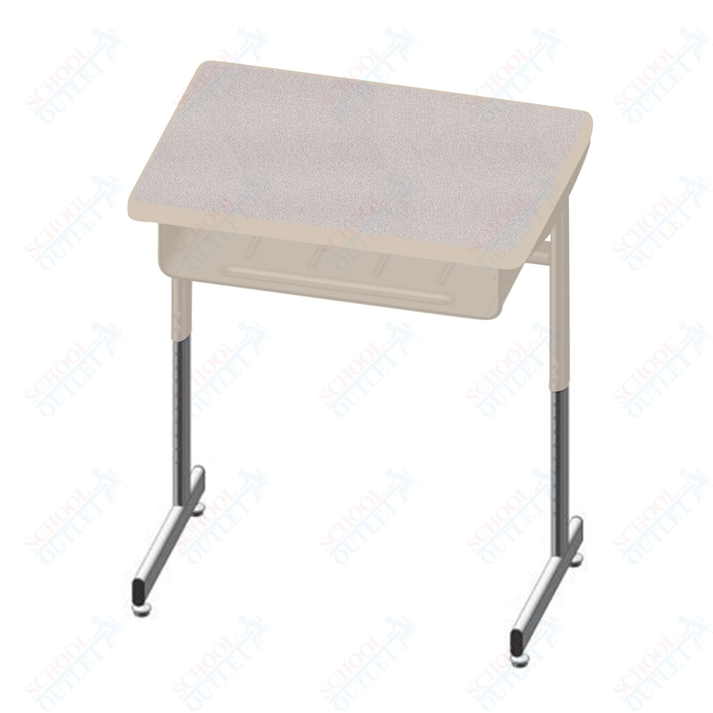 USA Capitol Access Student Desk Adjustable Height 22" - 30", Laminate Top w/ Sprayed Edge and Book Box (301SE) - SchoolOutlet