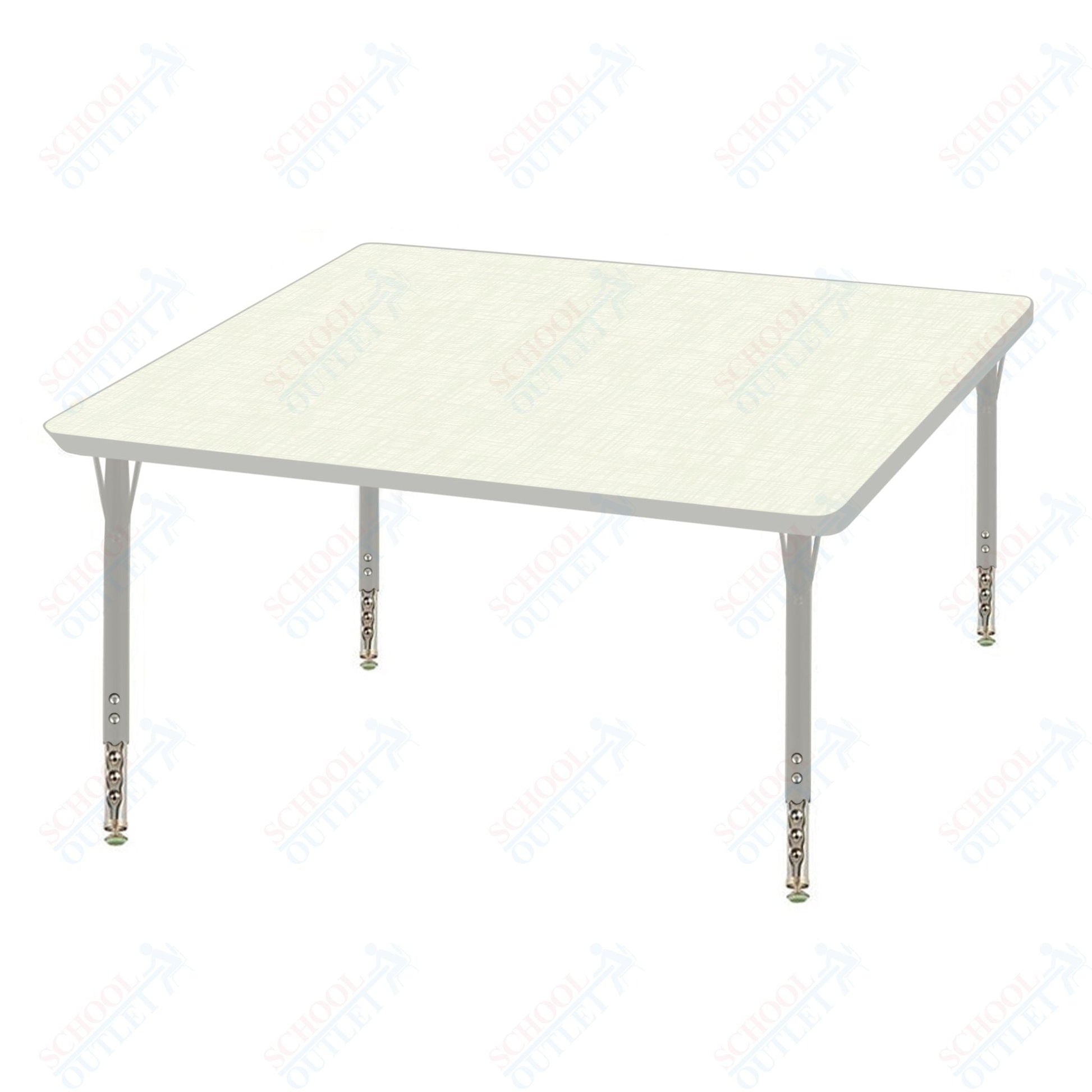 USA Capitol 30" Square Activity Table Adjustable Height 23" - 31" (30SQSE) - SchoolOutlet