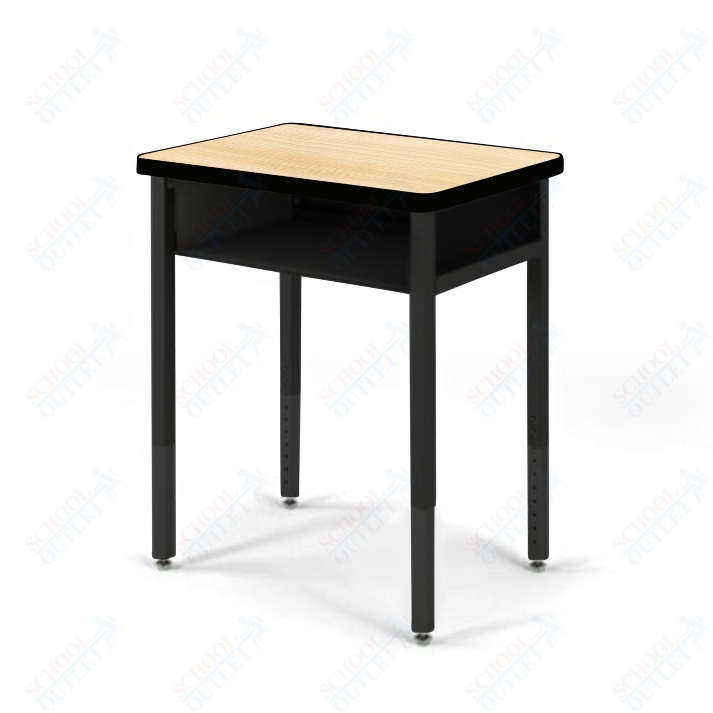 USA Capitol Focus Classroom Student Desk, Adjustable Height 22" - 33", Hard Plastic Top and Book Box (311) - SchoolOutlet