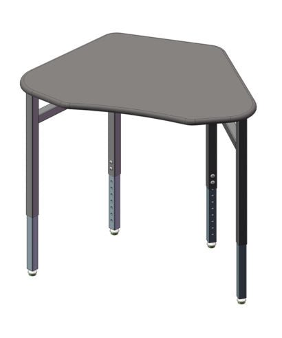 USA Capitol Unite Student Desk Adjustable Height 22" - 30", Hard Plastic Top (330) - SchoolOutlet