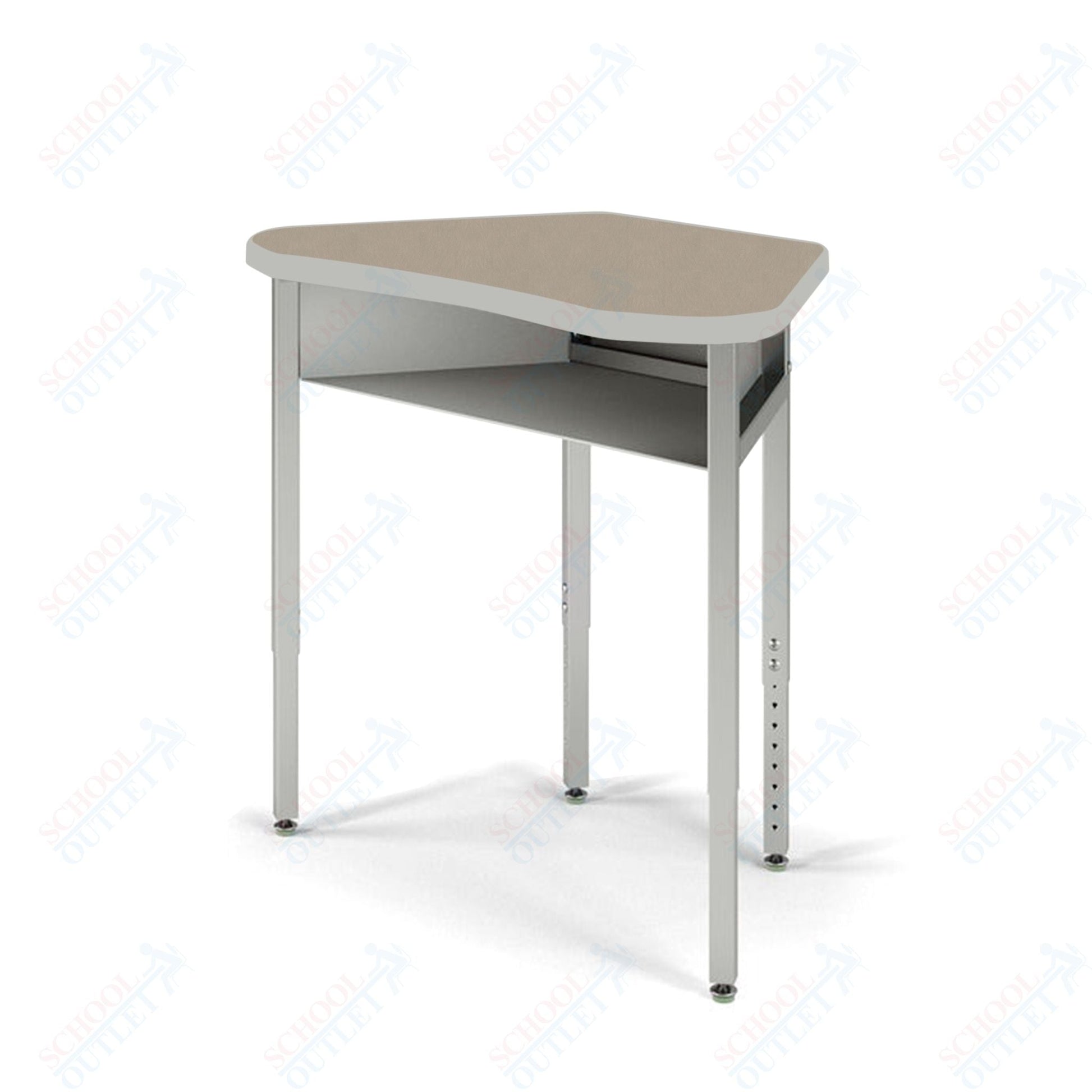 USA Capitol Unite Student Desk Adjustable Height 22" - 30", Hard Plastic Top with Book Box (331) - SchoolOutlet