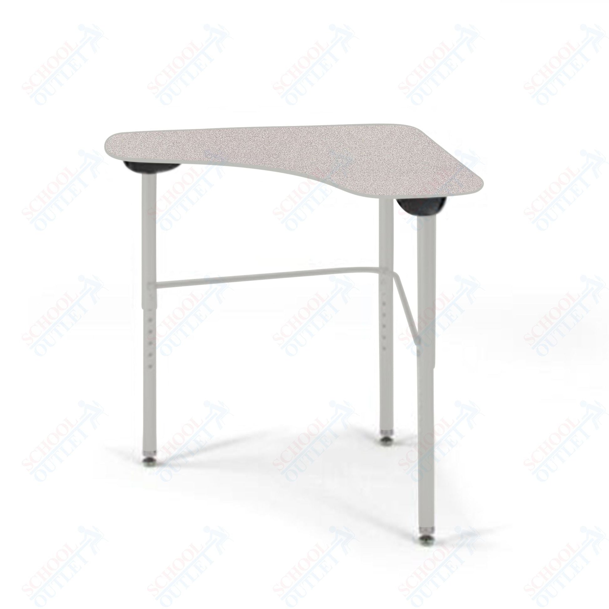 USA Capitol Stealth Flexible Collaborative Student Desk, Adjustable Height 22" - 33", Hard Plastic Top (360) - SchoolOutlet