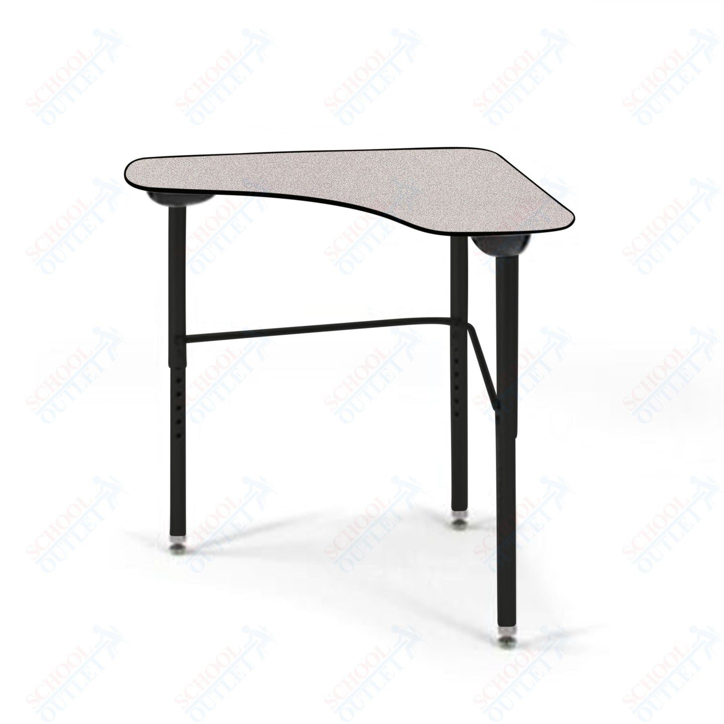 USA Capitol Stealth Flexible Collaborative Student Desk, Adjustable Height 22" - 33", Hard Plastic Top (360) - SchoolOutlet