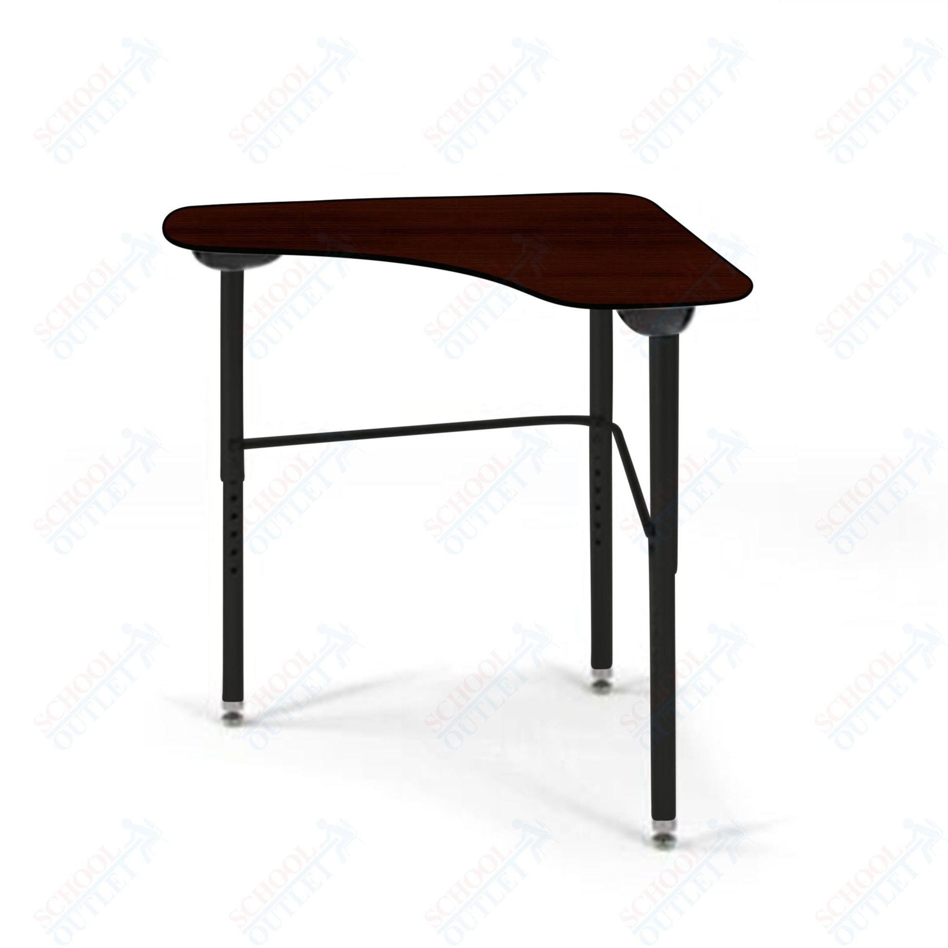 USA Capitol Stealth Flexible Collaborative Student Desk, Adjustable Height 22" - 33", Hard Plastic Top (360) - SchoolOutlet