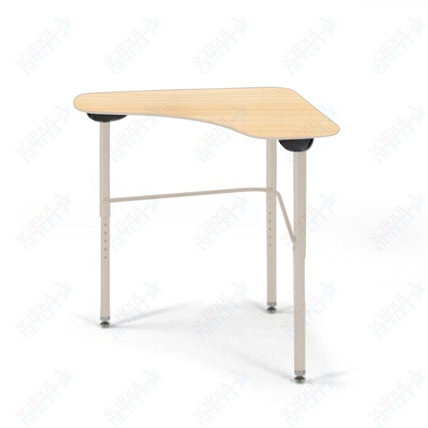 USA Capitol Stealth Flexible Collaborative Student Desk, Adjustable Height 22" - 33", Hard Plastic Top (360) - SchoolOutlet