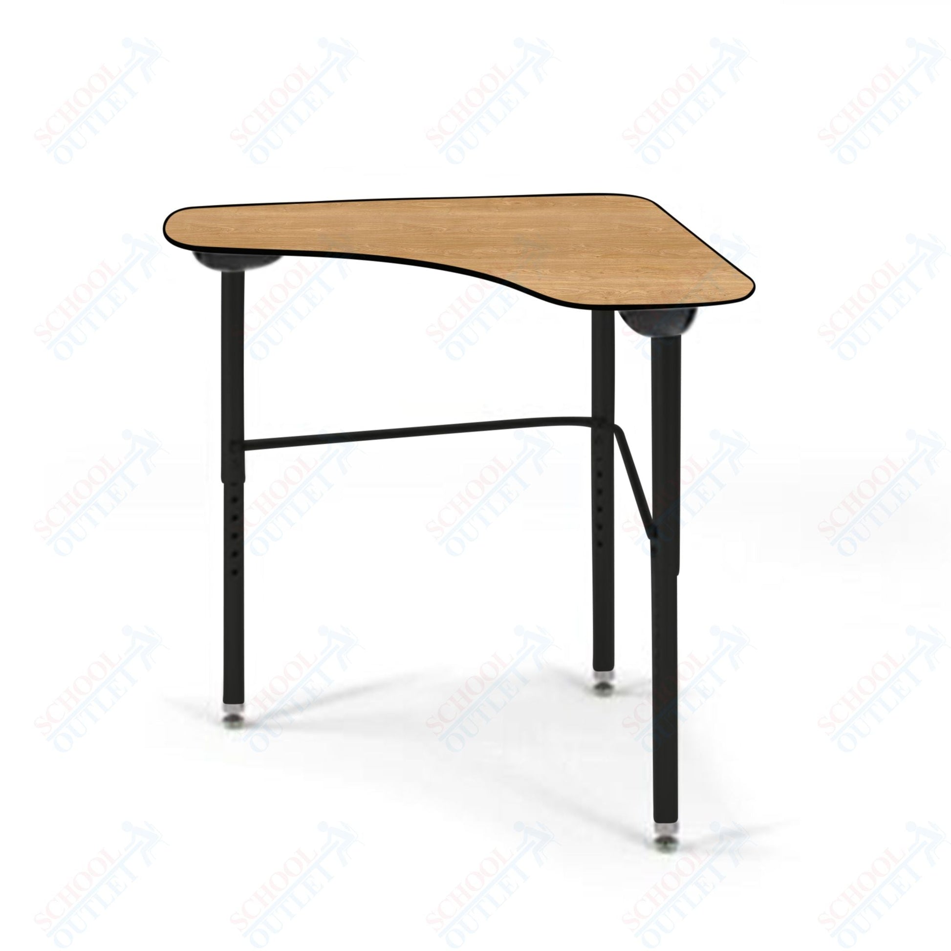 USA Capitol Stealth Flexible Collaborative Student Desk, Adjustable Height 22" - 33", Hard Plastic Top (360) - SchoolOutlet