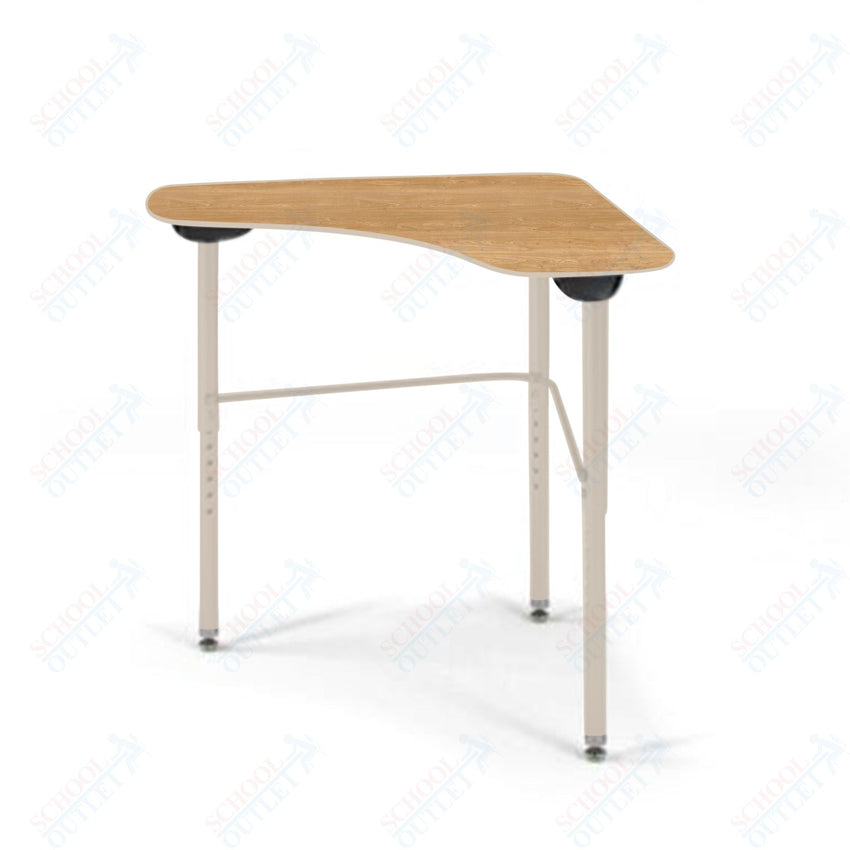 USA Capitol Stealth Flexible Collaborative Student Desk, Adjustable Height 22" - 33", Hard Plastic Top (360) - SchoolOutlet