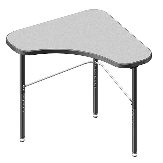 USA Capitol Stealth Flexible Collaborative Student Desk, Adjustable Height 22" - 33", Hard Plastic Top (360) - SchoolOutlet