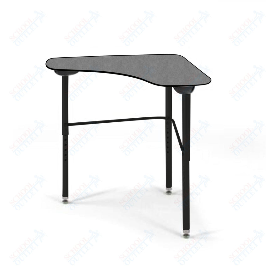 USA Capitol Stealth Flexible Collaborative Student Desk, Adjustable Height 22" - 33", Hard Plastic Top (360) - SchoolOutlet