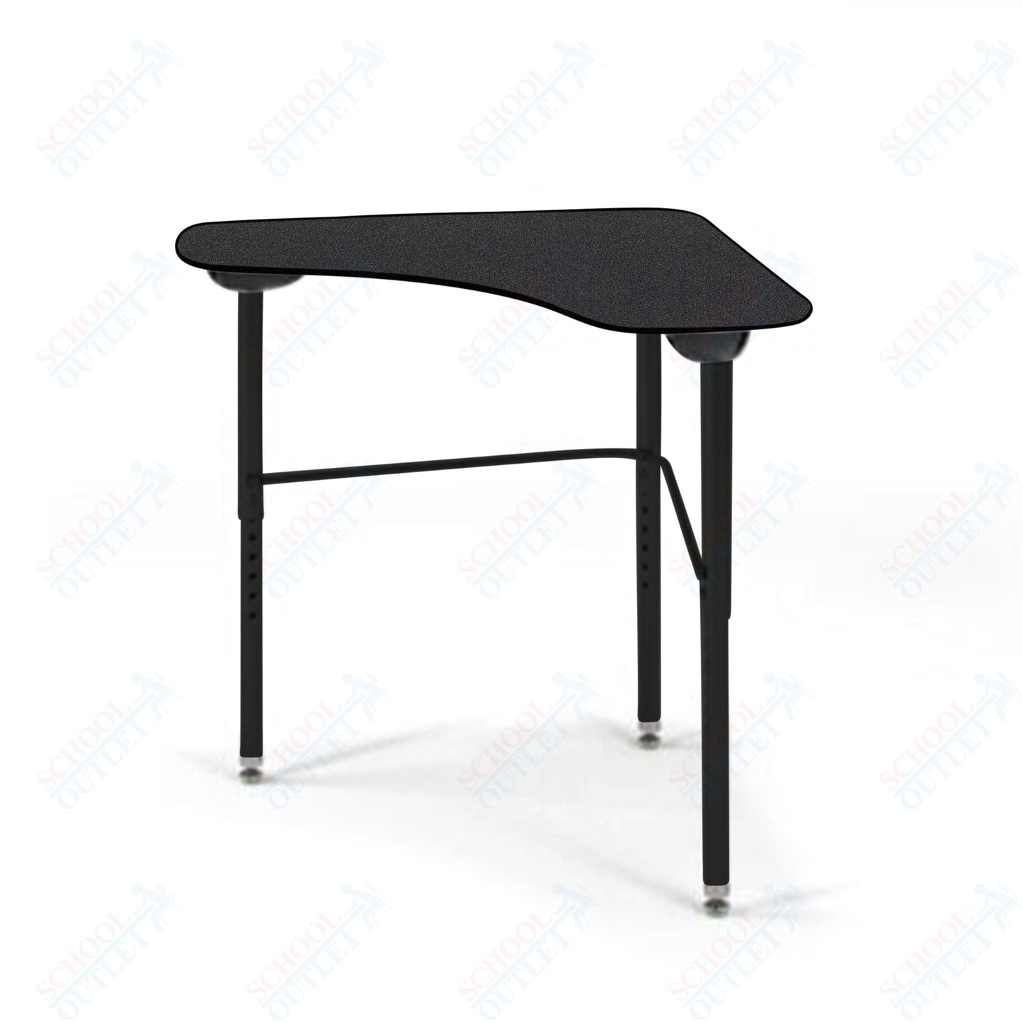 USA Capitol Stealth Flexible Collaborative Student Desk, Adjustable Height 22" - 33", Laminate Top w/ Sprayed Edge (360SE) - SchoolOutlet