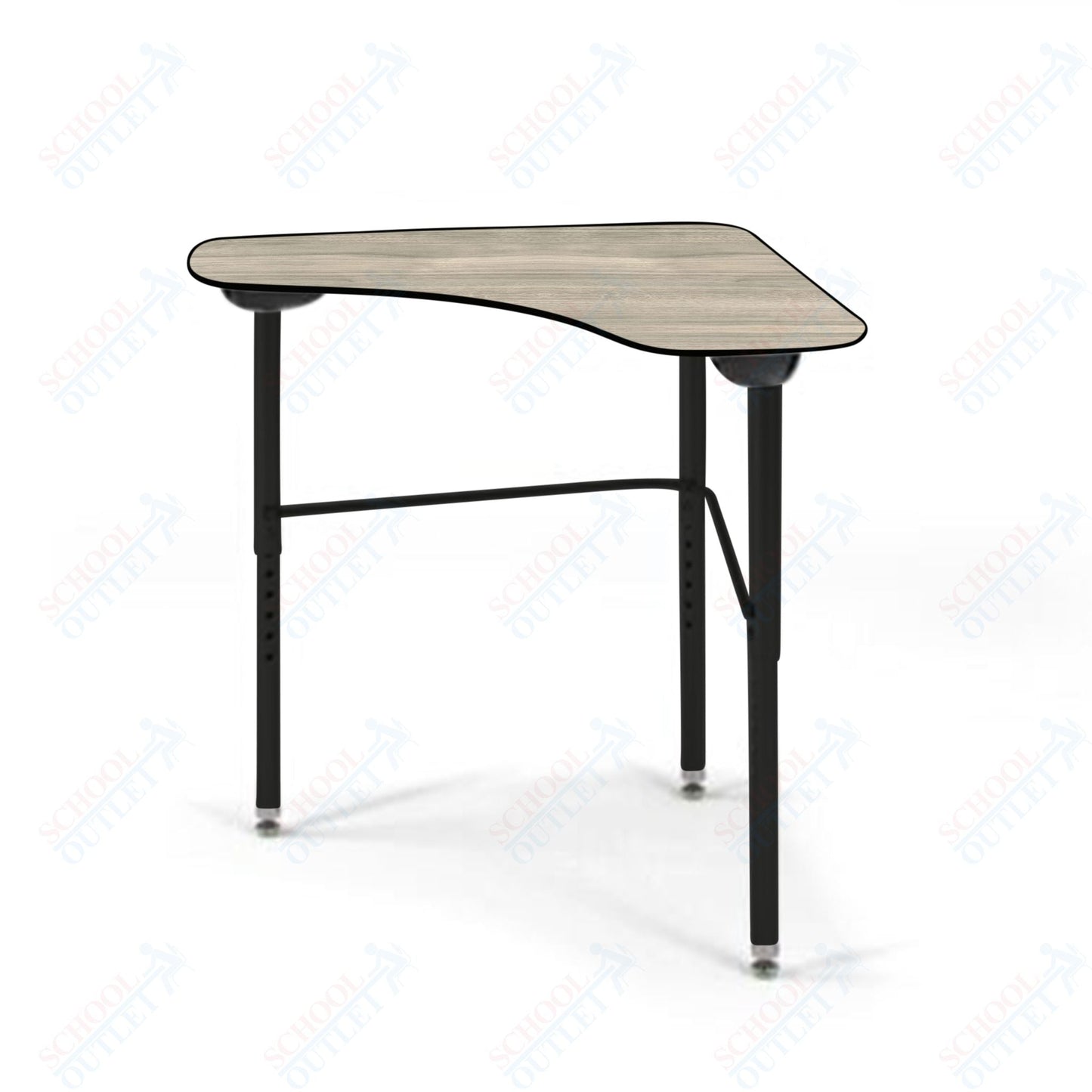 USA Capitol Stealth Flexible Collaborative Student Desk, Adjustable Height 22" - 33", Laminate Top w/ Sprayed Edge (360SE) - SchoolOutlet