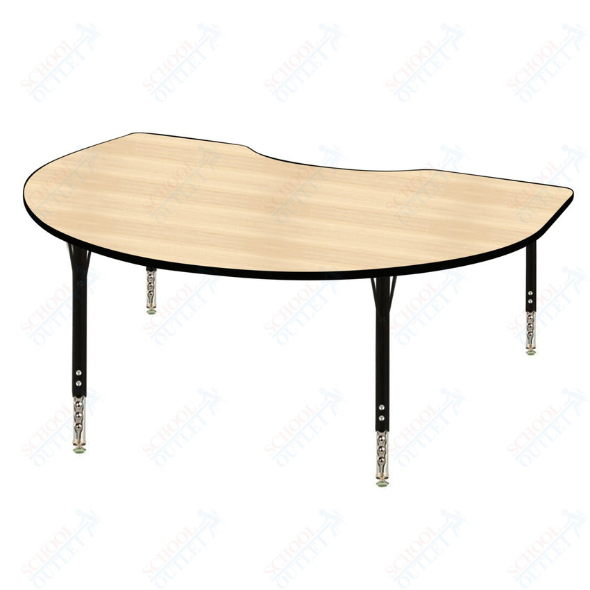 USA Capitol 36" x 60" Kidney Activity Table Adjustable Height 23" - 31" (3660KSE) - SchoolOutlet