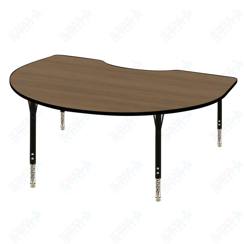 USA Capitol 36" x 60" Kidney Activity Table Adjustable Height 23" - 31" (3660KSE) - SchoolOutlet