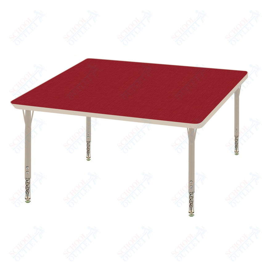 USA Capitol 36" Square Activity Table Adjustable Height 23" - 31" (36SQSE) - SchoolOutlet