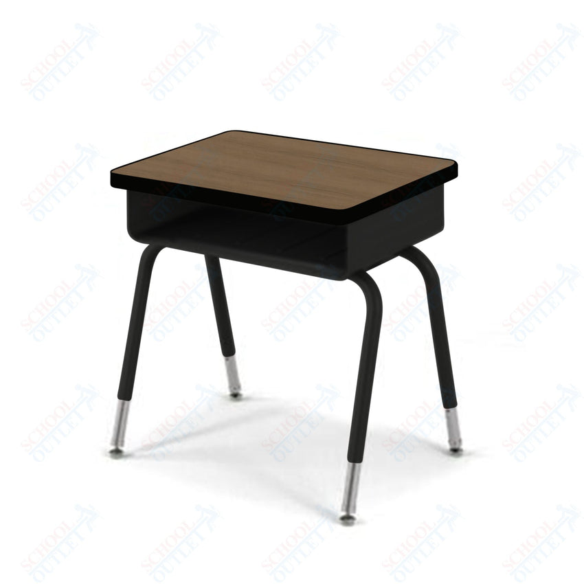 USA Capitol Aptitude Open Front Student Desk, Adjustable Height 23.5" - 30.5", Laminate Top w/ Sprayed Edge (400SE) - SchoolOutlet