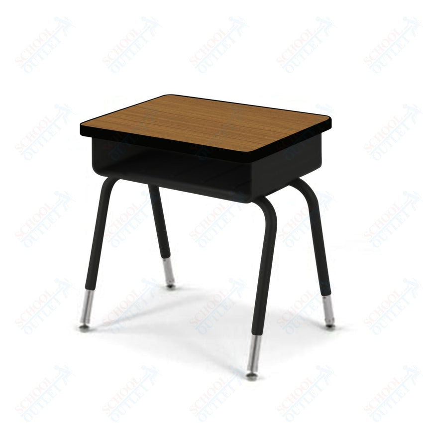 USA Capitol Aptitude Open Front Student Desk, Adjustable Height 23.5" - 30.5", Laminate Top w/ Sprayed Edge (400SE) - SchoolOutlet