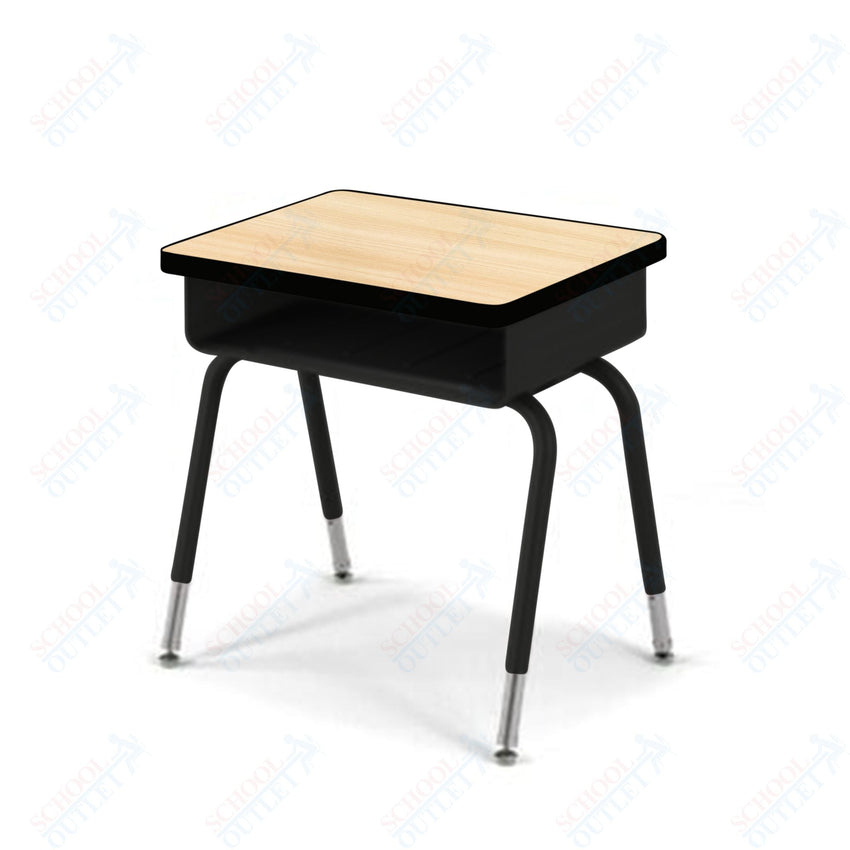 USA Capitol Aptitude Open Front Student Desk, Adjustable Height 22" - 33", Hard PlasticTop (400V) - SchoolOutlet