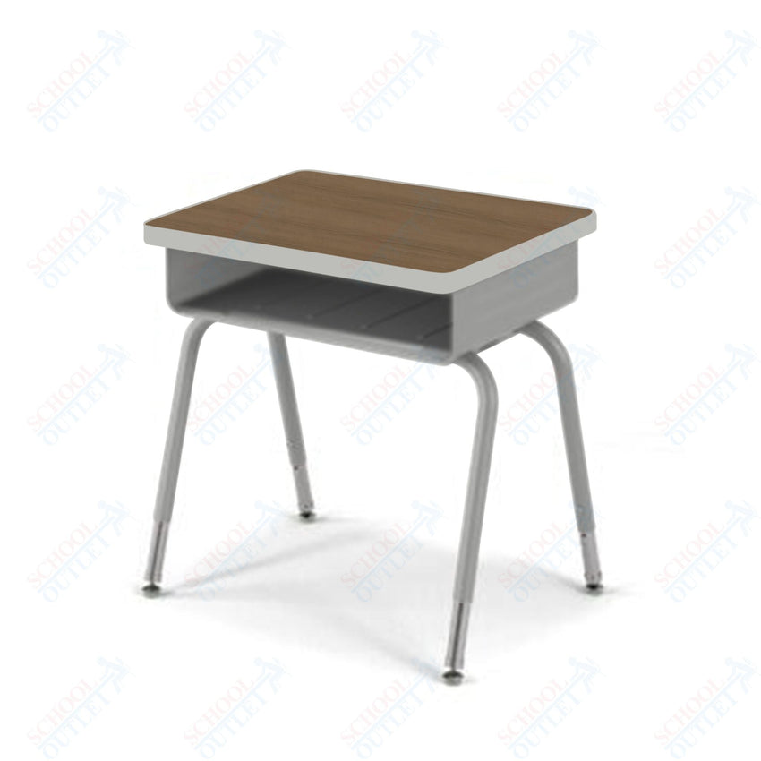 USA Capitol Aptitude Open Front Student Desk, Adjustable Height 22" - 33", Laminate Top w/ Sprayed Edge (400VSE) - SchoolOutlet