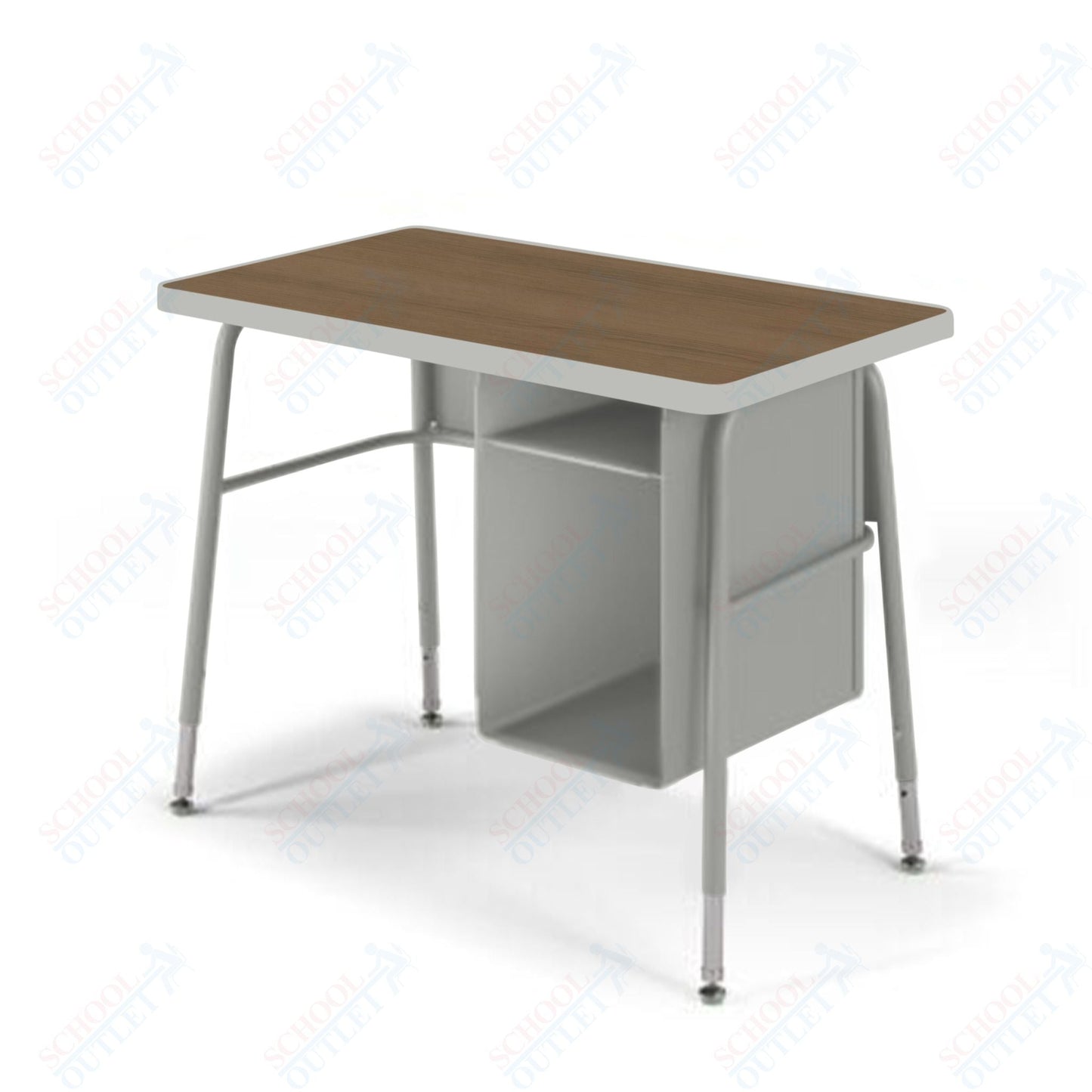 USA Capitol Aptitude Jr. Executive Student Desk, Adjustable Height 23.5" - 29.5", Laminate Top w/ Sprayed Edge with Book Box (410SE) - SchoolOutlet