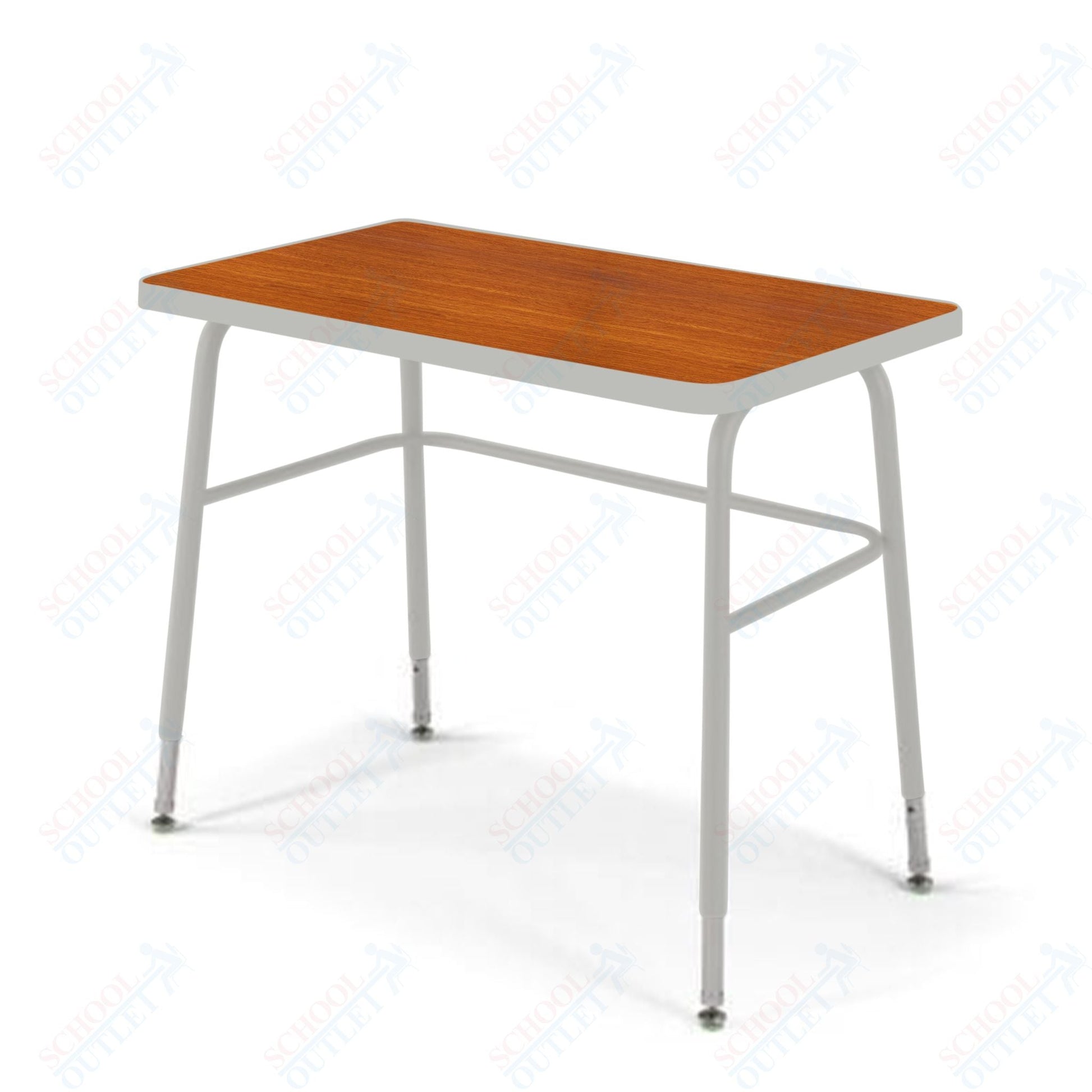 USA Capitol Aptitude Wide Unit Student Desk, Adjustable Height 23.5" - 29.5", Hard Plastic Top (420) - SchoolOutlet