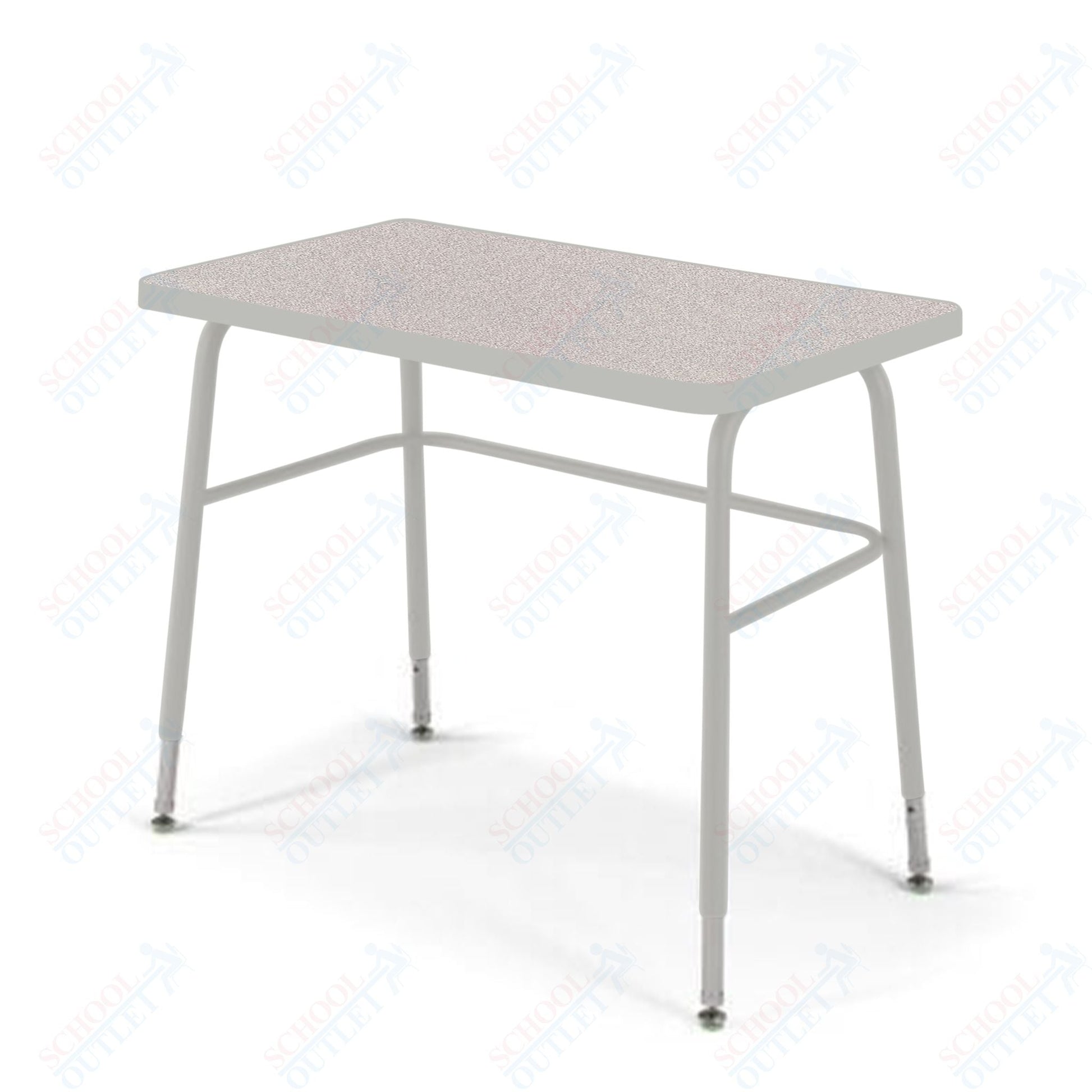 USA Capitol Aptitude Wide Unit Student Desk, Adjustable Height 23.5" - 29.5", Hard Plastic Top (420) - SchoolOutlet